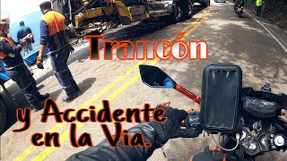 BogotáMedellín en Moto Apache 200 Villeta  Guaduas con Gigantesco Trancón por Accidente parte 3 [upl. by Auhsoj]