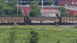 BNSF empty coal train in Kansas City Kansas 060423 [upl. by Araldo382]