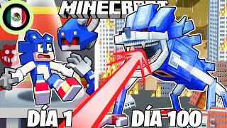 ¡Sobreviví 100 DÍAS como METAL SHIN SONIC en Minecraft HARDCORE [upl. by Rhpotsirhc30]