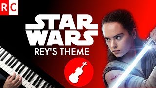 Reys Theme Violin  Piano Cover Star Wars [upl. by Aleicarg]