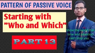 PATTERN OF PASSIVE VOICE Starting quotWith and WhichquotMSdksir1996 english [upl. by Eniawtna792]