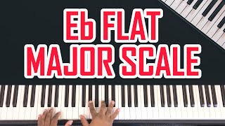 How To Play The E Flat Major Scale On Piano  Beginners Lesson  Tutorial [upl. by Olga]