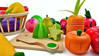 ASMR Cutting Fruits and Vegetables Star fruit Pumpkin Pineapple  Plastic amp Wooden [upl. by Pearlman574]