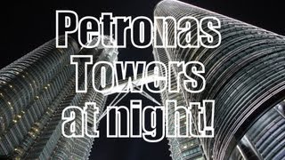 Petronas Towers at Night Menara Petronas Twin Towers located in Kuala Lumpur Malaysia [upl. by Otrebide343]