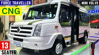 2024 Force Traveller CNG 13 Seater New Model  Mileage Features Interiors  Force Traveller CNG [upl. by Divadnahtanoj]