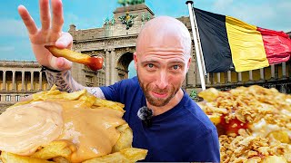 The Best BELGIAN FRIES TOUR of Brussels Belgium [upl. by Hadleigh]