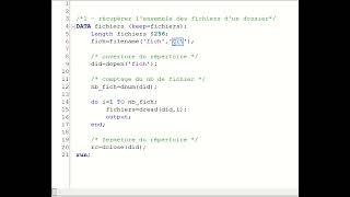 Récupérer lensemble des fichiers dun dossier sous SAS [upl. by Bergess]