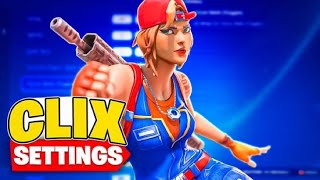 CLIXS NEW UPDATED BEST KEYBOARD amp MOUSE SETTINGS In Fortnite Chapter 5 RESOLUTION  SPECS [upl. by Arvid]