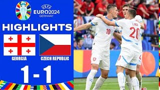 Gruzie vs Česko 11 Highlights  UEFA EURO 2024 [upl. by Ennairod156]