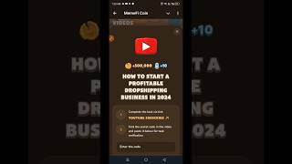 How to Start a Profitable Dropshipping Business in 2024  Memefi Youtube Video Code [upl. by Jelena]