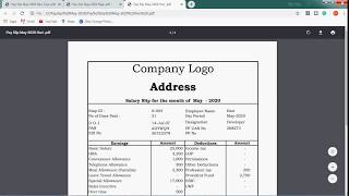 EMail Payslips directly from excel  Creating Payslips amp Converting to PDF directly from Excel [upl. by Esil]