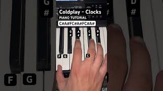 Clocks Song Easy Piano Tutorial pianotutorial shorts [upl. by Elva134]