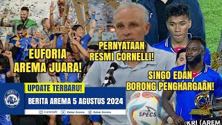 EUFORI AREMA JUARA Pernyataan Resmi Cornelli Singo Edan Borong Penghargaan [upl. by Arnoldo]