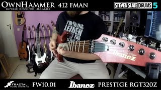 Pink OwnHammer 412 FMAN Axe FX II FW 1001 SSD5 Ibanez RGT320Z [upl. by Gusta807]