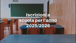 Iscrizioni a scuola per l’anno 20252026 [upl. by Natsrik]