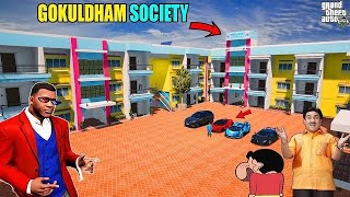 FRANKLIN amp SHINCHAN GOING TO GOKULDHAM SOCIETY IN GTA5  Saurabh [upl. by Akemehc]