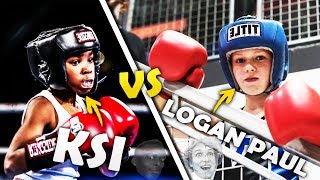 Mini KSI vs Mini Logan Paul BOXING MATCH [upl. by Alisun]