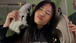 ASMR  🤍👟shoe collection  rambling👟🤍 [upl. by Kirschner]