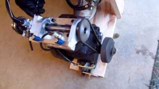 Homemade 4 Stroke Rotary Valve Engine Run 2 [upl. by Enaj]