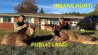 Ohio Public Land Hunting  BIG buck double up [upl. by Adnilab]