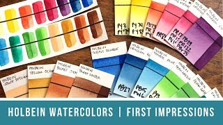 Holbein Watercolors Set of 18  First Impressions Review amp Vegan Paint Discussion [upl. by Llebanna]