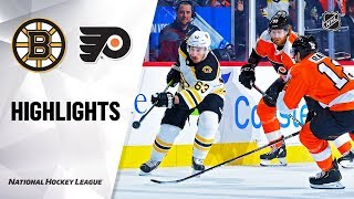 NHL Highlights  Bruins  Flyers 11320 [upl. by Ardnohsal970]