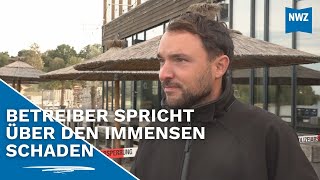 Feuer zerstört Herzstück vom Beachclub Nethen [upl. by Aubigny]