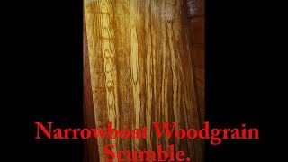 Paint Faux Wood Graining With Scumble on Narrowboat [upl. by Misti988]