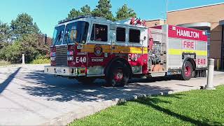 Hamilton Fire E40 Spare Responding to Car collision [upl. by Ewall37]