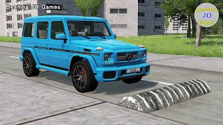 Cars vs Massive Speed Bumps 35 – BeamNG JO Games [upl. by Arrio]