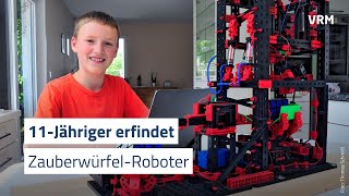 11Jähriger Binger Schüler erfindet ZauberwürfelRoboter [upl. by Emad525]