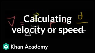 Calculating average velocity or speed  Onedimensional motion  Physics  Khan Academy [upl. by Aela]