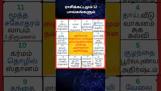 ராசிக்கட்டமும் 12 பாவகங்களும்💫jothidam tips anmeegam shorts [upl. by Zwick]