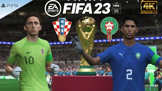 MODRIC or HAKIMI Who is better goalkeeper CROATIA vs MOROCCO FIFA 23 PS5 4K [upl. by Charity112]