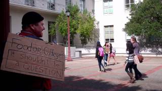 Flashmob held in front of Dwinelle to protest tuition increases [upl. by Ahsyekal]