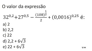 Expressão com Expoente fracionário [upl. by Gildas]