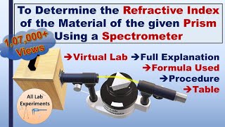 Refractive Index of Prism  Full Experiment amp Practical File [upl. by Nedi]