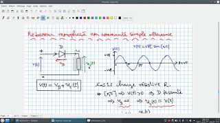 EP04 Redresseur monophasé non commandé simple alternance alimentant une charge résistive [upl. by Yehs]