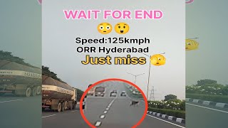 Lucky Monkey  JUST MISS  Speed 120 kmph  ORR HIGHWAY HYDERABAD [upl. by Luaped55]