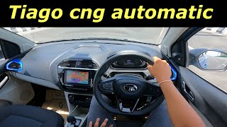 Tata Tiago CNG Automatic Drive Review Best Automatic CNG Car  Underpower  All Details [upl. by Hafler]