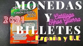 👉Catálogo 2021 de MONEDAS y BILLETES ESPAÑA Y UE Hnos GUERRA [upl. by Kalvin]