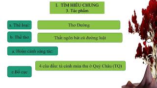 Bài 2 Thu hứng  Cảm xúc mùa thu  Đỗ Phủ [upl. by Christina879]