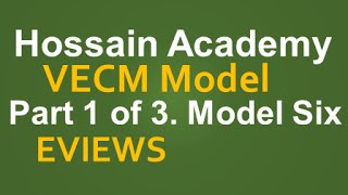 VECM Model Six Part 1 of 3 EVIEWS [upl. by Cadmar815]