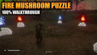 Fire Mushroom Puzzle  Assassins Creed Valhalla [upl. by Nedia]