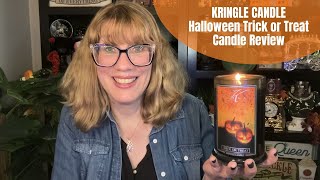 KRINGLE CANDLE Halloween Trick or Treat Candle Review [upl. by Quiteris]