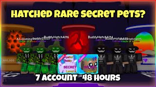 I Used 7 Account To Hatch All The Perm Eggs For 48 Hours Rare Secret Pets  Bubble Gum Simulator [upl. by Trinia]