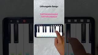 Udhungada Sangu  VIP  Dhanush  Piano Song Tutorial  shortsfeed shorts tamilsongs [upl. by Aanas546]