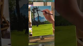 Scenery painting on canvas with acrylic paintingshorts art painting amazingartist paintingstyle [upl. by Deirdre]