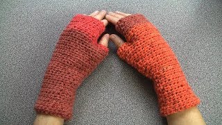 Crochet easy Fingerless Gloves [upl. by Kalbli]