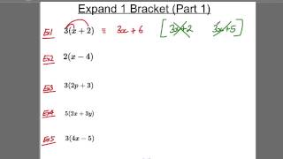 GCSE Revision Video 2  Expanding 1 Bracket 1 [upl. by Tresa]